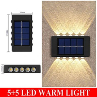 MJ VENTAS 4/6/8/10 Lampu Taman Tenaga Surya / Lampu Dinding Outdoor Minimalis Lampu Taman Lampu Mura