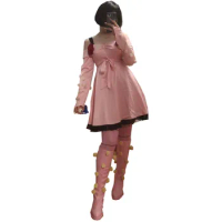 Seventh Part 7 Steel Ball Run Lucy Steel Pendleton Dress Outfit Clothing Manga Cosplay Costume WithSock