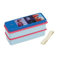 【震撼精品百貨】冰雪奇緣_Frozen~日本迪士尼Disney冰雪奇緣雙層塑膠便當盒附筷子(630ML)*29345