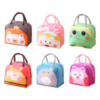 Kawaii Portable Fridge Thermal Bag Women Children's School Thermal Insulated Lunch Box Tote Food Small Cooler Bag Pouch