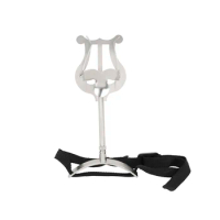 Tenor Horn Music Stand Portable Silver Metal Marching Music Stand Bracket Iron Fixer Woodwind Instrument Accessories