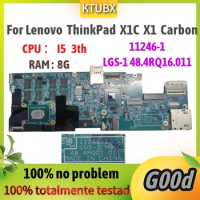 X1 Carbon 1st Gen For Lenovo ThinkPad X1C X1 Carbon Laptop Motherboard.11246-1.With I5 3th CPU 8GB RAM 100% fully tested