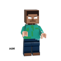 Compatible with Crystal Enchanted Diamond Steve Alex null Drowned King Pig Spirit Minecraft Building