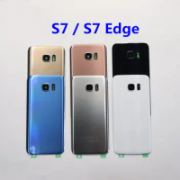 For SAMSUNG Galaxy S7 G930F S7 EDGE G935F G935 Back Glass Battery Cover Rear Door Housing Case S7 Edge Back Glass Cover