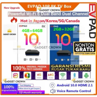 EVPAD 10P 6P / EVPAD 10S 6S Android Tv Box - Android 10 - 4GB+64GB - 2.4/5GHZ - 6K - Versi Terbaru