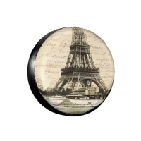 Eiffel Tower 14" 15" 16" 17" Inch Leather Spare Tire Cover Protector Case Bag Pouch Protector Car Tyres for Suzuki Accessories