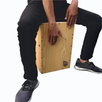 Premium Cajon/Kahon Solid Oak-5 Series Adjustable Snare Cajon Akustik Plus Gigbag