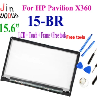 15.6”Original For HP Pavilion X360 15-BR LCD Display Touch Screen Digitizer For HP Pavilion X360 15-BR Display with Frame 15BR