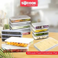 Silicook Food Container Flat - Korean #1 Food Container Organizer Kotak Makanan Penyimpanan Kulkas F