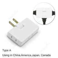 3 in 1 US Plug 180 Degree Rotation Adjustable Mini Canada Mexico America Travel Aadapter Portable Electrical Sockets AC Outlet