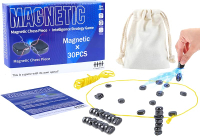 Magnetic Chess Game with Upgrade 40 Stones Magnet Chess Game Magnet Game with String Family Party Ga