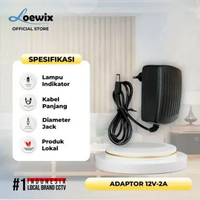 LOEWIX Adaptor 12 Volt 1A 2A 5A Ampere Murni Power Supply DC Berkualitas untuk CCTV, LED, Modem, Rou