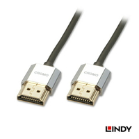 LINDY林帝 41671 鉻系列 HDMI 2.0 4K/60MHz極細影音傳輸線 1M TYPE-A