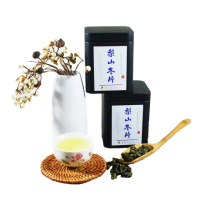 【龍源茶品】霜降梨山冬片烏龍茶葉50gx2罐(共100g;靈香嫩芽高山茶葉;生青茶;無焙火;無發酵)