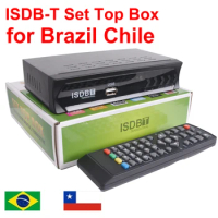 ISDB-T for Chile/Brazil Set Top Box 1080P HD Terrestrial Digital Video Broadcasting TV Receiver with HDMI RCA Interface Cable