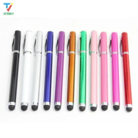 3000pcs/lot 2in1 Capacitive Touch Screen Stylus with Ball Point Pen For IPhone 8 7 6 5 IPad Samsung Cell Phone Mobile Tablet PC