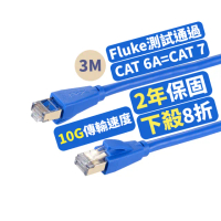 【PX 大通-】CAT6A同CAT7高速3M3米600M乙太10G網路線編織Fluke測試RJ4攝影機POE ADSL/MOD/Giga交換器路由器