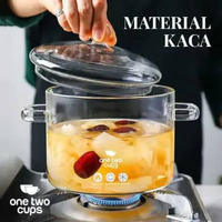 Panci Transparan Kaca Tahan Panas Dan Api / Panci Kaca Glass Cooking Pot Borosilicate - YWJ-1265 16 