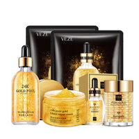 24k Gold Skin Care Set Moisturizing Nourishing Mask Face Serum Anti Wrinkle Essence Korean Cosmetics Facial Skin Care Product