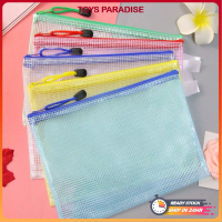 [Beg Berzip] [Malaysia Stock]  Zip Pouch Document Bag with name card pocket Waterproof Transparent F