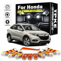 12Pcs Accessories For Honda HR-V HRV 2014 2015 2016 2017 2018 2019 2020 2021 LED Interior Sun Visor Light License Plate Lamp Kit