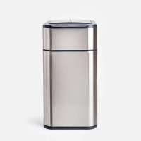 【特力屋】馬克雙開不鏽鋼感應垃圾桶 15L