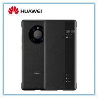 Original Huawei Mate 40 Pro Case Mate 40 Case Smart View Mirror Leather Protection Cover Flip Auto Sleep Case Huawei Mate40 Pro+