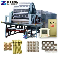 Automatic Egg Tray Plate Making Machine For Packing Eggs Paper Egg Cells Tray Container Production Line Egg Tray Line