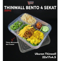 50 Pcs Thinwall Bento MBG Makan Bergizi Gratis Box Katering Harian Tebal