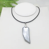 Wholesale Terahertz Natural Stone Pendants Carving Faced Spike Personality Pendant Necklace Energy Crystal Fashion Jewelry