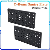 CNC Z Axis system C-Beam Gantry Plate - Double Wide Plate for C-Beam Linear Rail system C-Beam Machine 3D Printer Aluminum Alloy