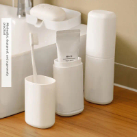 Simple Solid Color Mouthwash Cup Sealed Storage Toothbrush Toothpaste Cup Portable Travel Cup Home B