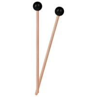 2 Pcs Ethereal Drum Sticks Blacklig Mallet Xylophone Storage Tongue Rubber Steel
