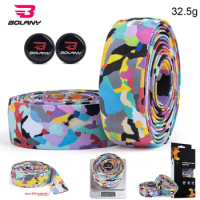Bolany Road Bicycle Multi-Color Handlebar Tape EVA Anti-slip Cycling Handlebar Grip Tape Wraps WIth Adhesive Back with Bar Plugs