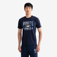 【Roots】Roots 男裝-NATURE ATHLETICS 短袖上衣(軍藍色)