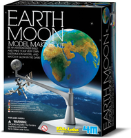 4M Kidzlabs Earth and Moon Model Kit – STEM Toy Science Laboratory DIY Orbital Planetarium Educ