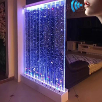 Intelligent water curtain wall, -to-door decoration background, acrylic bubble wall