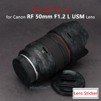 RF50 F1.2 Lens Premium Decal Skin for Canon RF50mm F1.2 L USM Lens Protector Anti-scratch Cover Film Wrap Sticker
