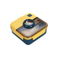 莫蘭迪色便當盒帶勺筷可微波爐方形飯盒學生便當盒密封行動式午餐