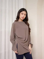 Ederra Tyra Blouse / Atasan Wanita / Blouse Wanita L/XL Taupe