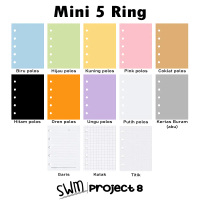 M5 Mini 5ring - isi binder refill loose leaf kertas file filler warna