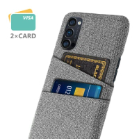 Luxury Fabric Phone Cover for Oppo, Phone Case, Dual Card, Reno 4 Pro, 5G, 4G