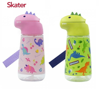 Skater 恐龍吸管水壺(420ml)粉/綠【六甲媽咪】