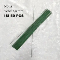 Tangkai Kawat Bunga 50 pcs / Tangkai Bunga Bouquet / Tangkai Bunga untuk Buket 18 (1,5mm) 50 pcs