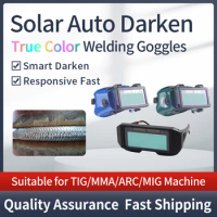 Solar automatic dimming welder's eye mask for ARC TIG MMA MIG MAG True Color welders Helmet goggles/Welder's glasses/lenses