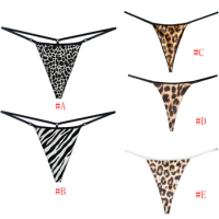 Women's Thong Seamless Underwear for Women Panties Low-Rise Cotton Leopard Pattern Thongs Sexy Lingerie Briefs Bikini G String