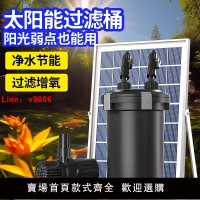 【台灣公司保固】太陽能魚池過濾器低壓戶外小型水池養魚水循環系統過濾箱桶裝置
