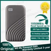Original Western Digital My Passport WD SSD External Solid State Drive USB 3.2 Gen 2 NVMe Mobile Hard Disk 1TB 2TB 500GB for PC