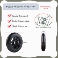 110-28 Luggage Wheel Replacement Part Universal Wheel Suitcase Luggage Universal Pulley Tire Roller Combination Box Single Wheel