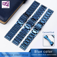 Stainless Steel Watchband Dark blue color Metal Wristwatches Band for armani citizen watch strap 18 19 20mm 21mm 22mm 23mm 24mm